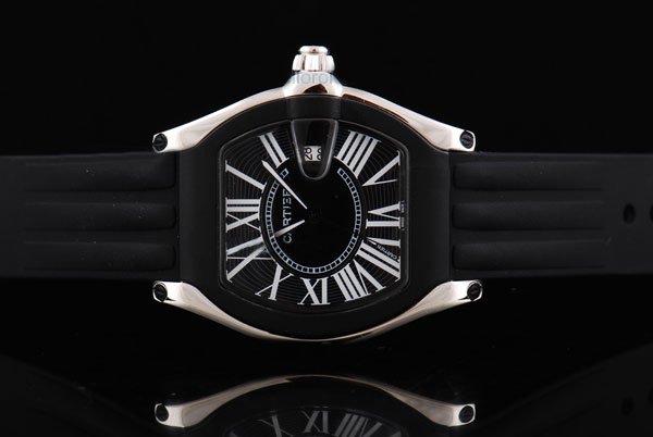 Cartier Roadster W6206018 Stainless Steel Bezel Black Dial Quartz Watch watches