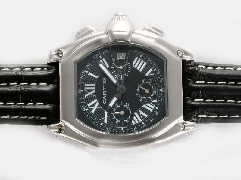 Cartier Roadster wE500260 Rectangle Quartz Chronograph Mens Watch watches