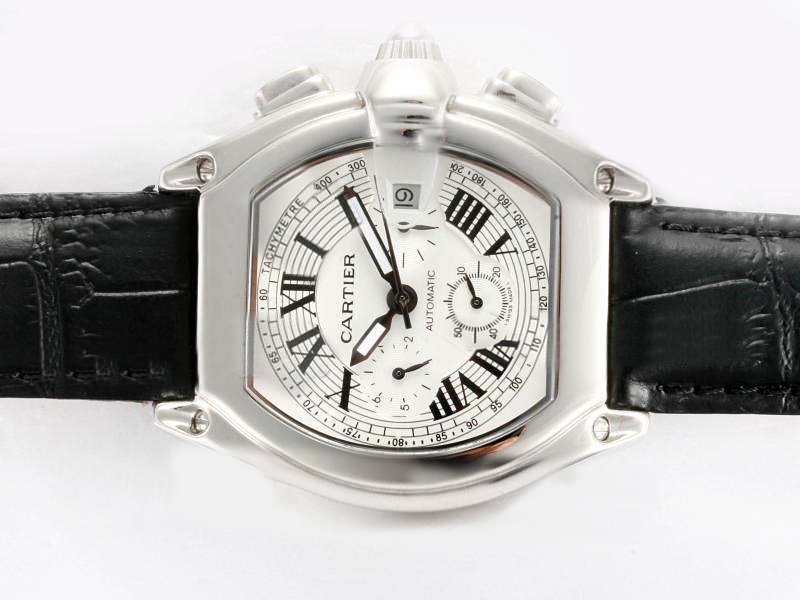 Cartier Roadster wE500260 Stainless Steel Case Stainless Steel Bezel Mens Watch watches