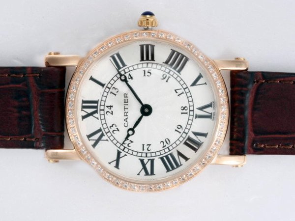 Cartier Ronde wR000651 Stainless Steel with Rose Gold Bezel Mens Automatic Watch watches