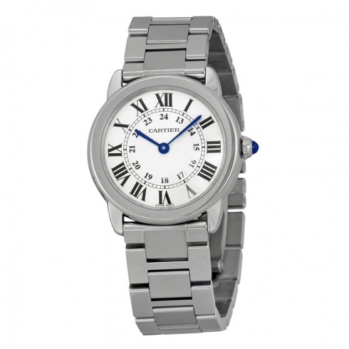 Cartier Rondo Solo Small Silver Dial Stainless Steel Watch W6701004 watches