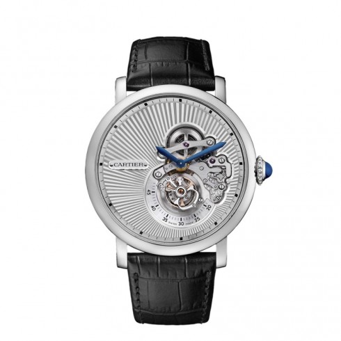 Replica Cartier Rotonde 18K White Gold Sunray Guilloche Dial Men's Watch W1556246 Watch