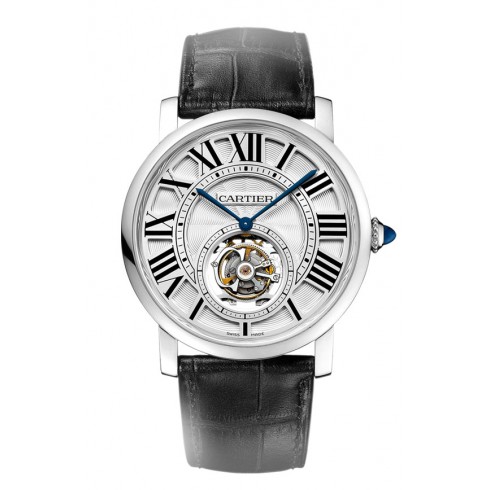 Cartier Rotonde de Cartier Flying Tourbillon 18 kt White Gold Men's Watch W1556216 watches