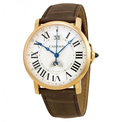 Cartier Rotonde de Cartier Large Date Second Time-Zone Automatic 18 kt Rose Gold Men's Watch W1556220 watches