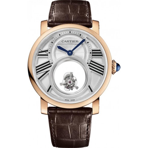 Replica Cartier Rotonde White Galvanized guilloche Dial Men's Watch W1556230 Watch