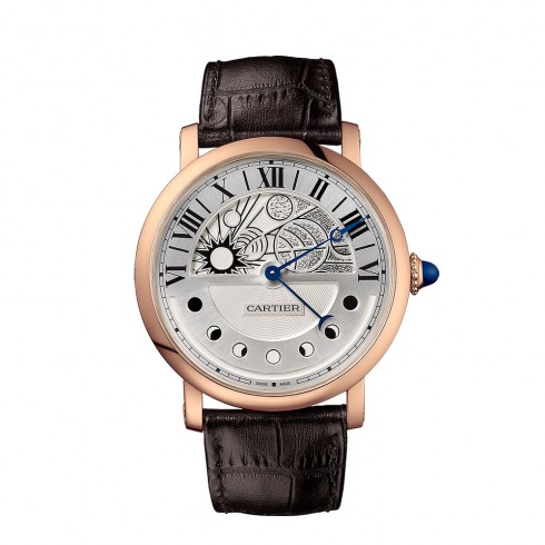 Cartier Rotonde White Galvanized guilloche Dial Men's Watch W1556243 watches
