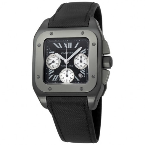Cartier Santos 100 Carbon Titanium and Steel Extra Large Watch W2020005 watches
