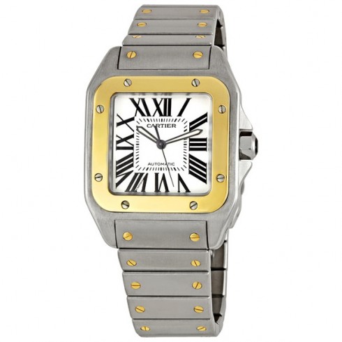 Cartier Santos 100 Extra Large 18kt Yellow Gold and Steel Men's Watch W200728G watches