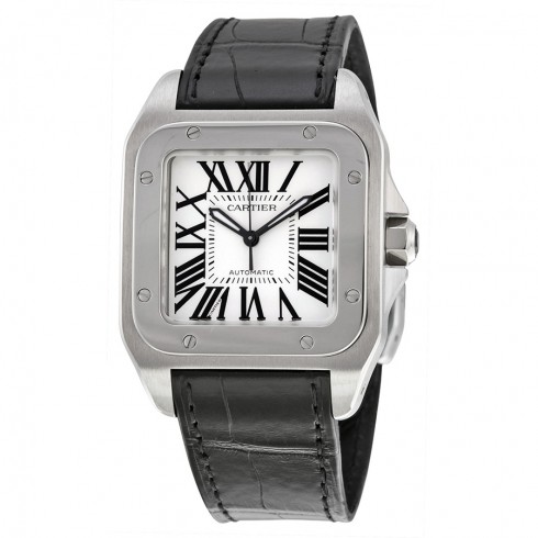 Cartier Santos 100 Stainless Steel Medium Watch W20106X8 watches