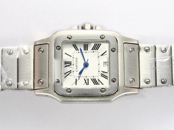 Cartier Santos 100 W200737G Square Stainless Steel Case Mens Watch watches