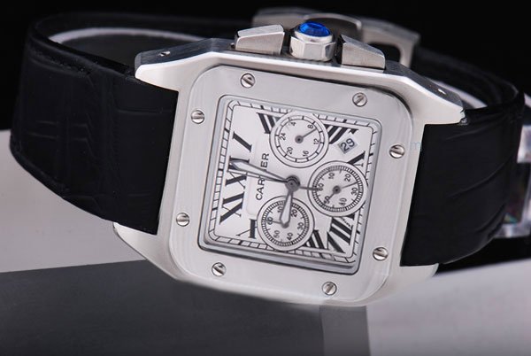 Cartier Santos 100 W20090X8 Mens 40mm Stainless Steel Case Watch watches
