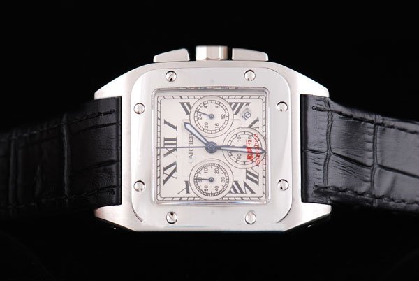 Cartier Santos 100 W20090X8 Mens Stainless Steel Case 38mm Watch watches