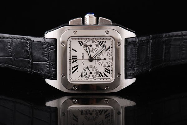 Cartier Santos 100 W20090X8 Square Stainless Steel Case Watch watches