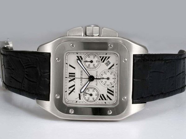 Cartier Santos 100 W20090X8 Stainless Steel Case 43x43mm Womens Watch watches