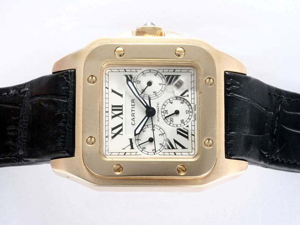 Cartier Santos 100 W20096Y1 38x38mm Mens Stainless Steel Case Watch watches