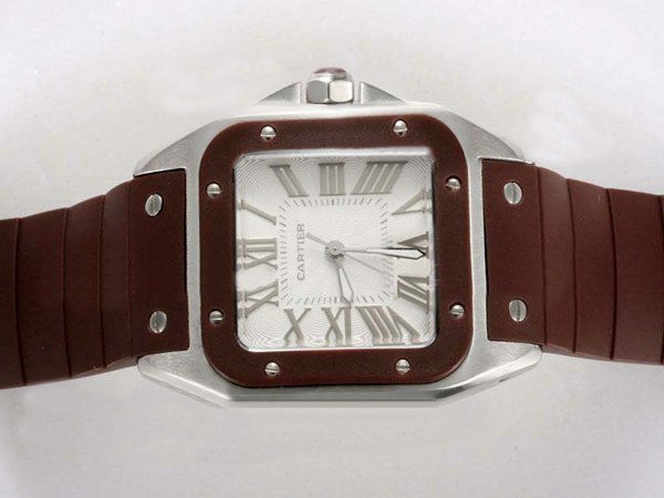 Cartier Santos 100 w20121u2 Womens Stainless Steel Case 33mm Watch watches