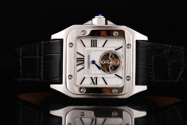 Cartier Santos 100 W2020017 White Dial Square Automatic Watch watches