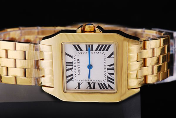 Cartier Santos 100 w25063x9 Mens 33x47mm Gold Stainless Steel Strap Watch watches