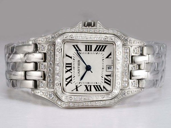 Cartier Santos 100 wf9003y8 Square Mens Stainless Steel Case Watch watches