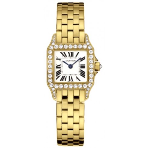 Cartier Santos Demoiselle 18kt Yellow Gold Diamond Ladies Watch WF9001Y7 watches