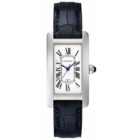 Cartier Tank Americaine 18k White Gold Midsize Watch W2603656 watches