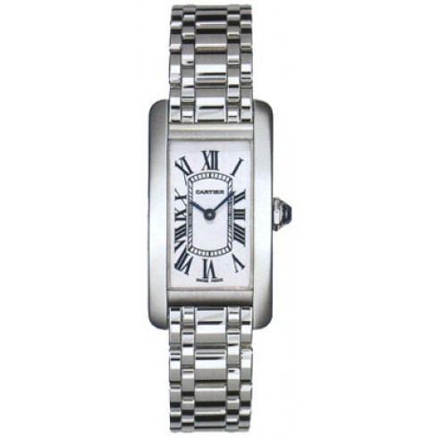 Cartier Tank Americaine 18kt White Gold Ladies Watch W26019L1 watches