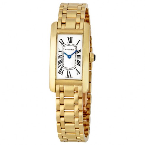 Cartier Tank Americaine 18kt Yellow Gold Ladies Watch W26015K2 watches