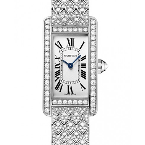 Cartier Tank Americaine Silvered Flinque Dial Ladies Watch HPI00620 watches