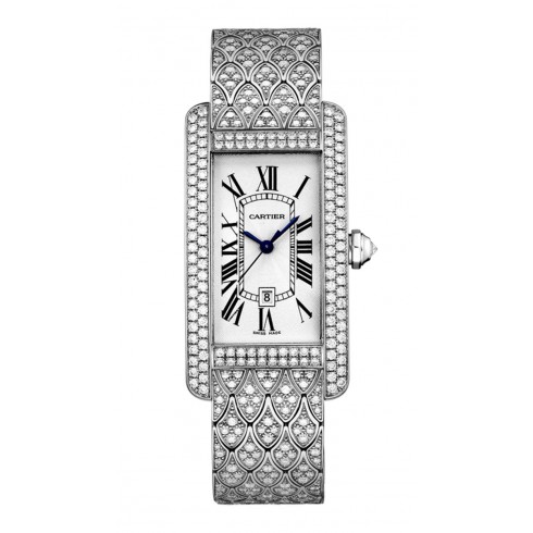 Cartier Tank Americaine Silvered Flinque Dial Ladies Watch HPI00622 watches