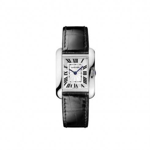 Cartier Tank Anglaise Flinque Silvered Dial Ladies Watch W5310029 watches