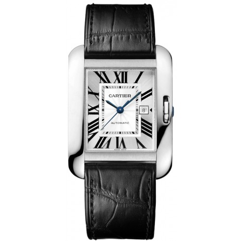 Cartier Tank Anglaise Silver Dial 18kt White Gold Ladies Watch W5310031 watches