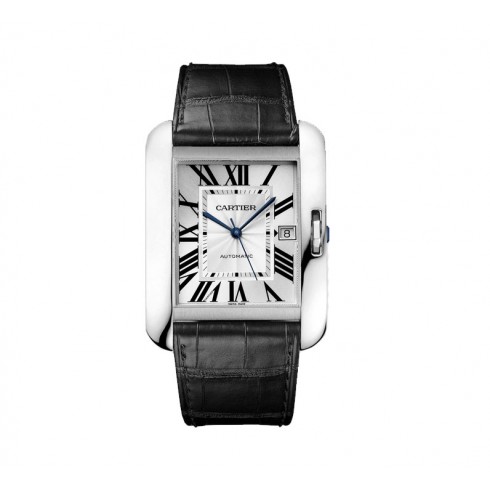 Cartier Tank Anglaise Silver Dial 18kt White Gold Men's Watch W5310033 watches