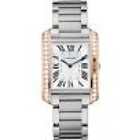 Cartier Tank Anglaise Silver Dial Stainless Steel Watch W3TA0003 watches