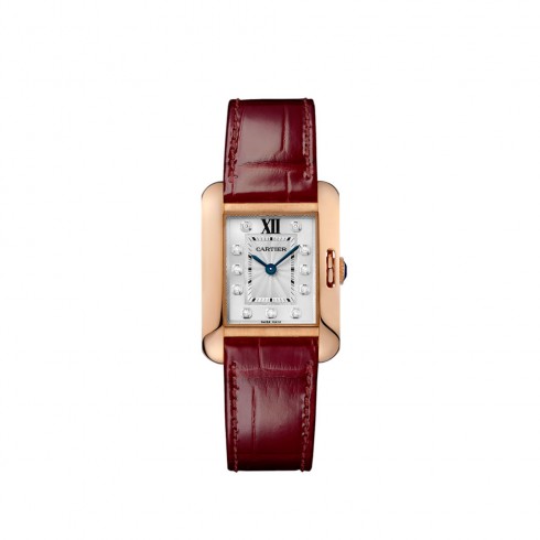 Cartier Tank Anglaise Silver Flinqu¨¦ Diamond Diall Watch WJTA0007 watches