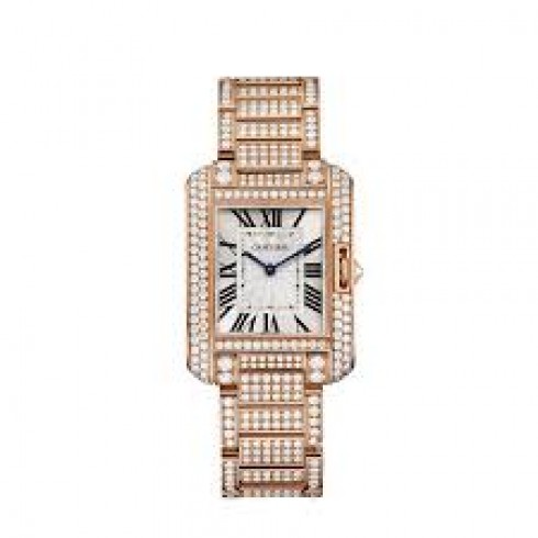 Cartier Tank Anglaise Silvered Flinque Dial Ladies Watch HPI00723 watches