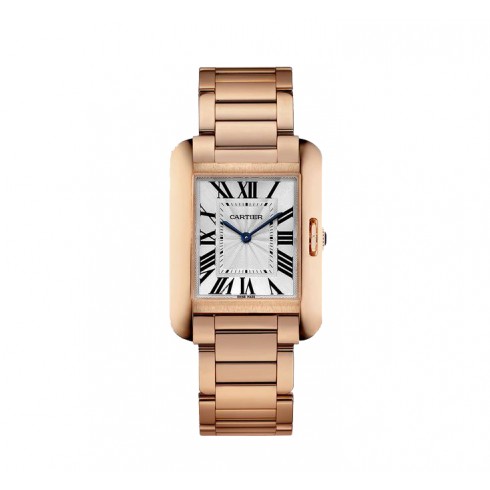Cartier Tank Anglaise Silvered Flinqu�� Dial Ladies Watch W5310041 watches