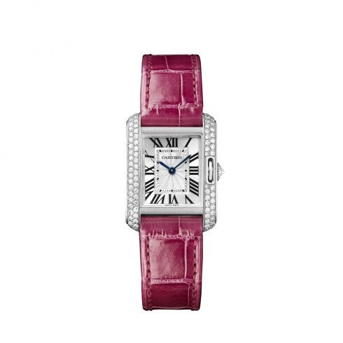 Cartier Tank Anglaise Silvered Flinque Dial Ladies Watch WT100015 watches