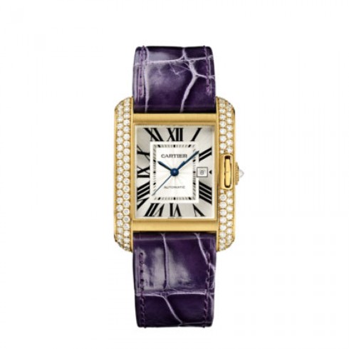Cartier Tank Anglaise Silvered Flinque Dial Ladies Watch WT100017 watches