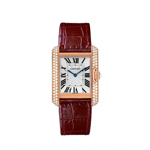 Replica Cartier Tank Anglaise Silvered Flinqu¨¦ Dial Watch WT100029 Watch