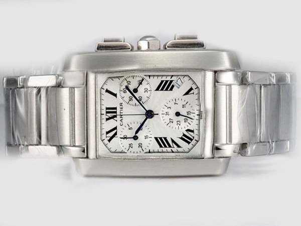 Cartier Tank CDC18164 Stainless Steel Case Rectangle Womens Watch watches