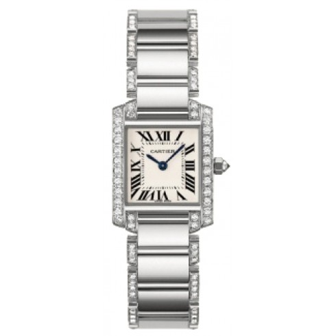 Cartier Tank Francaise 18kt White Gold Diamond Bracelet Ladies Watch WE1002SF watches