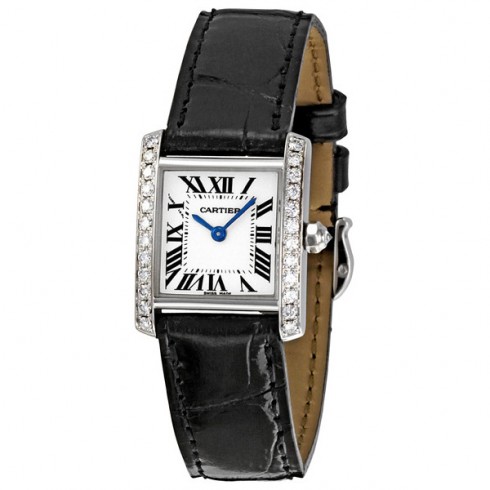 Cartier Tank Francaise 18kt White Gold Diamond Ladies Watch WE100231 watches