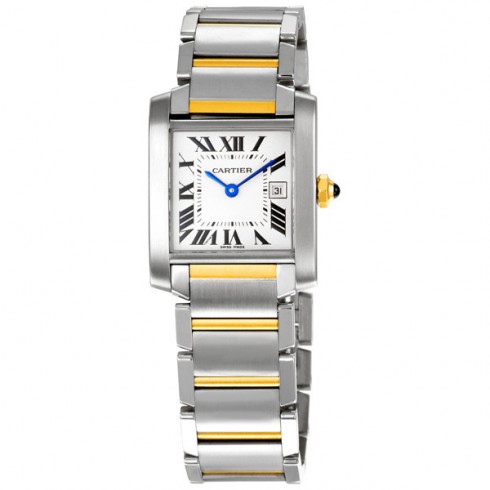 Cartier Tank Francaise 18kt Yellow Gold and Steel Ladies Watch W51012Q4 watches