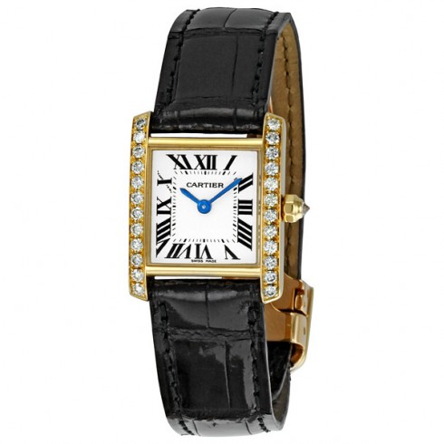 Replica Cartier Tank Francaise 18kt Yellow Gold Diamond Ladies Watch WE100131 Watch