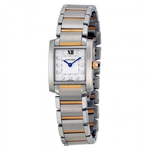 Cartier Tank Francaise Small Model 18k Rose Gold and Steel Watch WE110004 watches