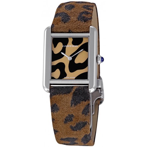 Cartier Tank Solo Panther Pattern Dial Quartz Ladies Watch W5200015 watches