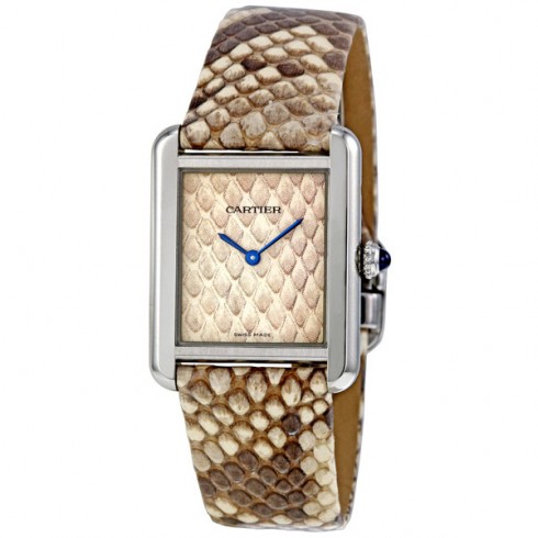 Cartier Tank Solo Python Pattern Dial Quartz Ladies Watch W5200020 watches