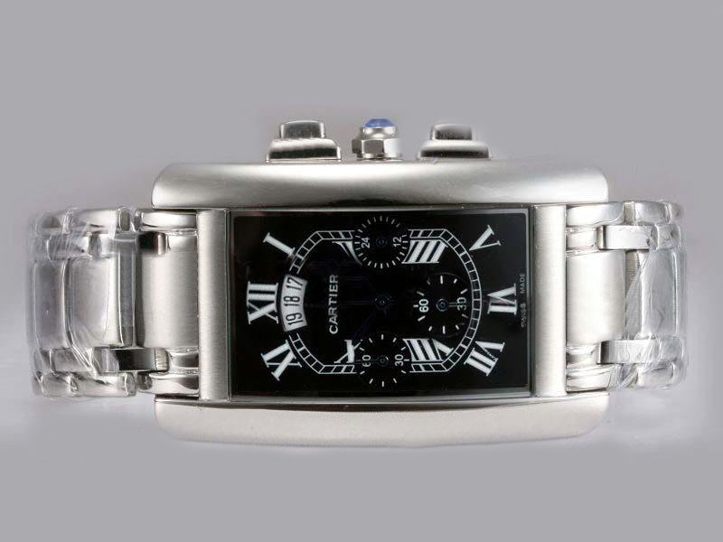 Cartier Tank W26019L1 Mens Yellow Stainless Steel Strap 30x47mm Watch watches