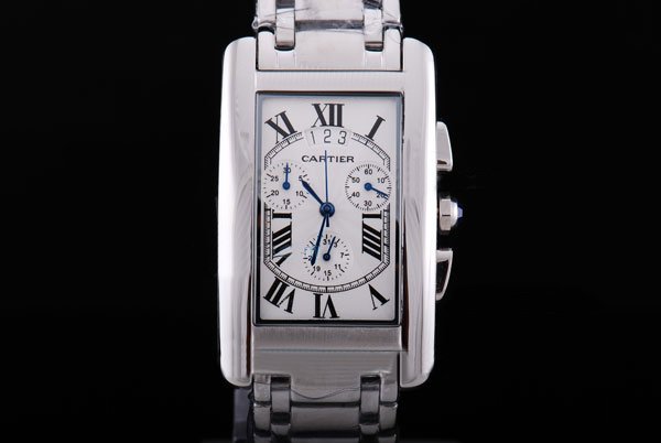 Cartier Tank w26019L1 Quartz Chronograph 30x47mm Womens Watch watches