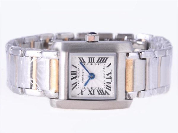 Cartier Tank W51005Q4 Stainless Steel Case Womens Square Watch watches